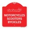 Signmission Go Green Go Green-Motorcycles Scooters Bicycles, Red & White Alum, 18" x 18", RW-1818-23934 A-DES-RW-1818-23934 - alternate 1